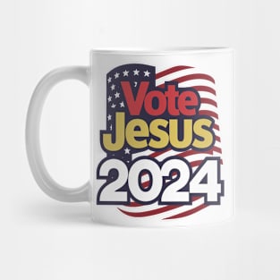 Vote Jesus 2024 - Flag Design Mug